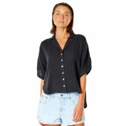 Tee-shirt Rip Curl Chemise Oversize Premium Surf - Black