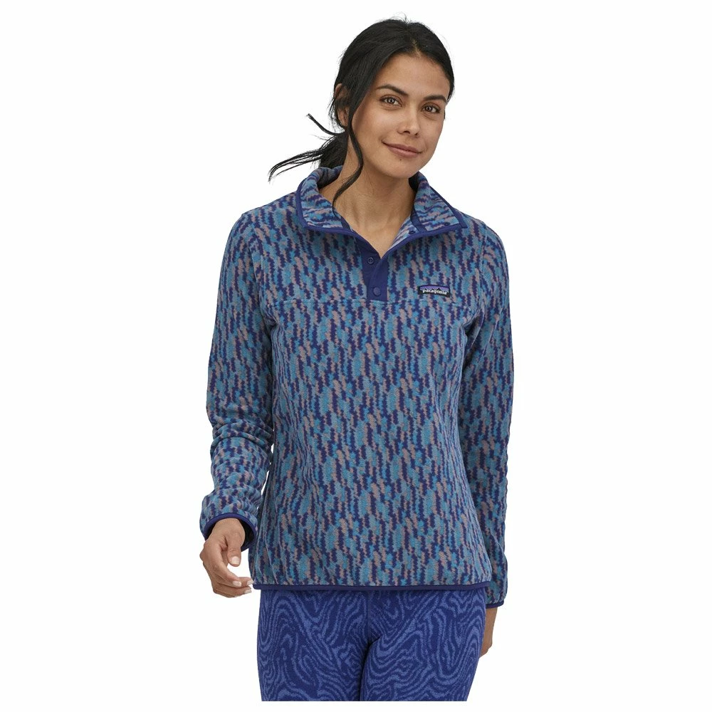 Pull Patagonia W's Micro D Snap-T P/O Climbing Trees Ikat Snd Blue 5 Pull Patagonia W's Micro D Snap-T P/O Climbing Trees Ikat Snd Blue – Image 3