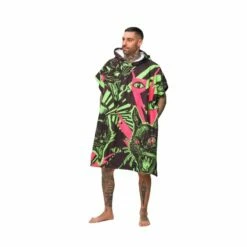 Poncho Surf After Essentials Wild Cat - Acid Green
