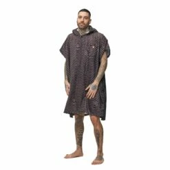 Poncho Surf After Essentials Waves - Black