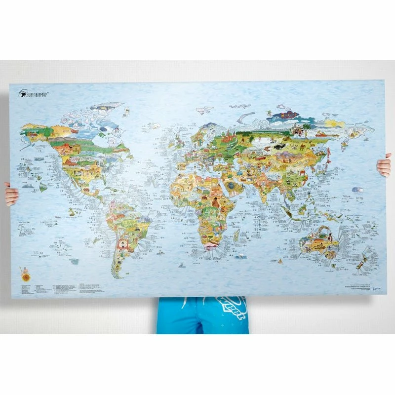 Accessoires Divers Surf Awesome Maps Carte Du Monde - Surftrip Map 3 Accessoires Divers Surf Awesome Maps Carte Du Monde - Surftrip Map