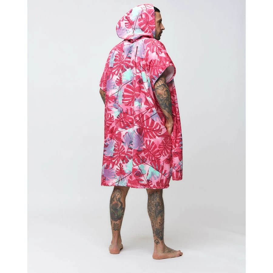 Poncho Surf After Essentials Big Leaves - Burnt Pink 8 Poncho Surf After Essentials Big Leaves - Burnt Pink – Image 6