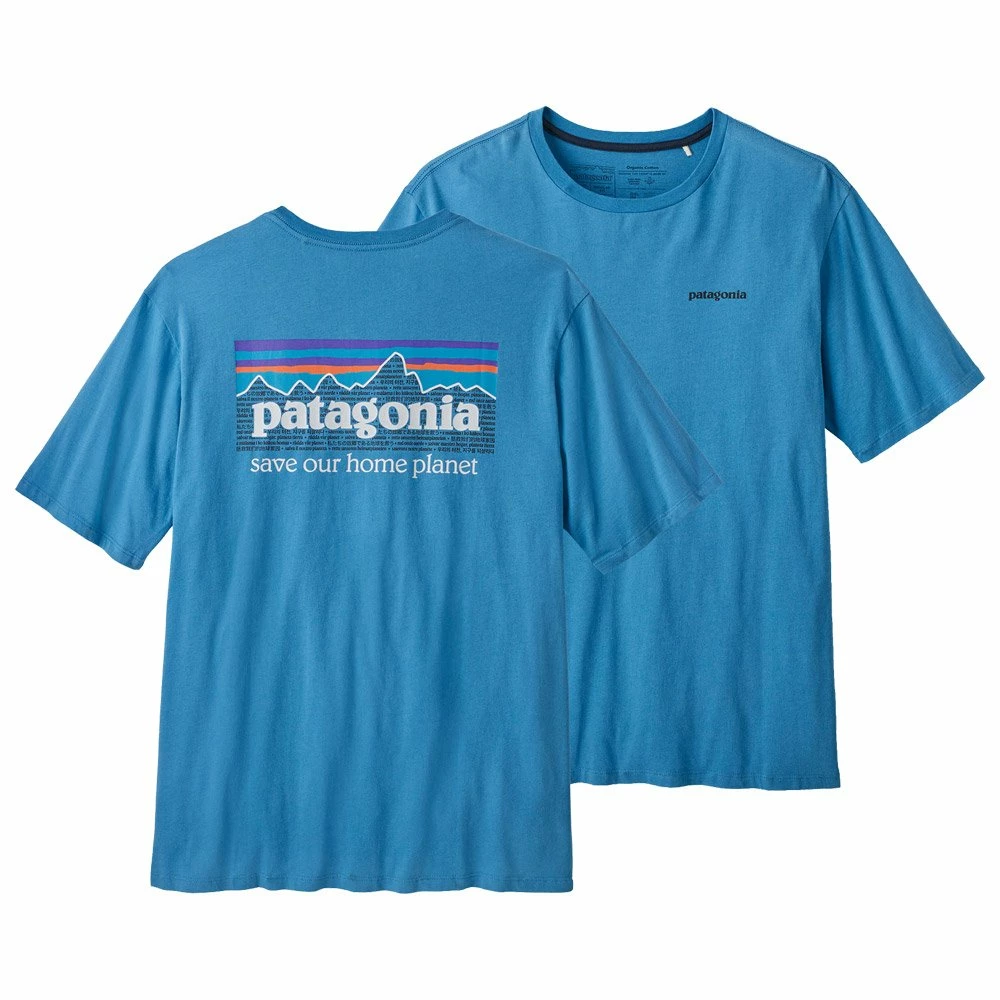 Tee-shirt Patagonia P-6 Mission Organic Anacapa Blue 7 Tee-shirt Patagonia P-6 Mission Organic Anacapa Blue – Image 5