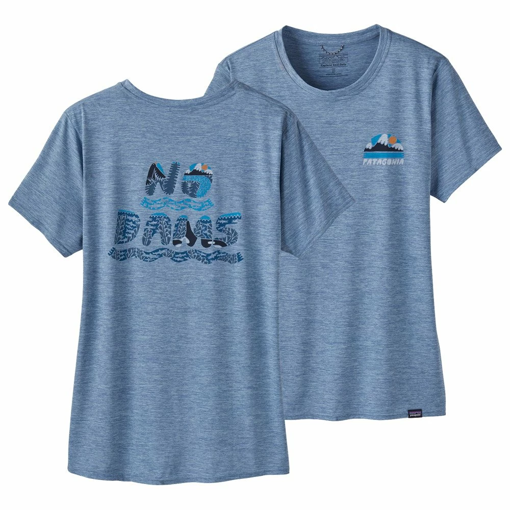 Tee-shirt Patagonia Capilene Cool Daily Graphic Shirt Waters No Dams Orca Steam Blue X-Dye 5 Tee-shirt Patagonia Capilene Cool Daily Graphic Shirt Waters No Dams Orca Steam Blue X-Dye – Image 3