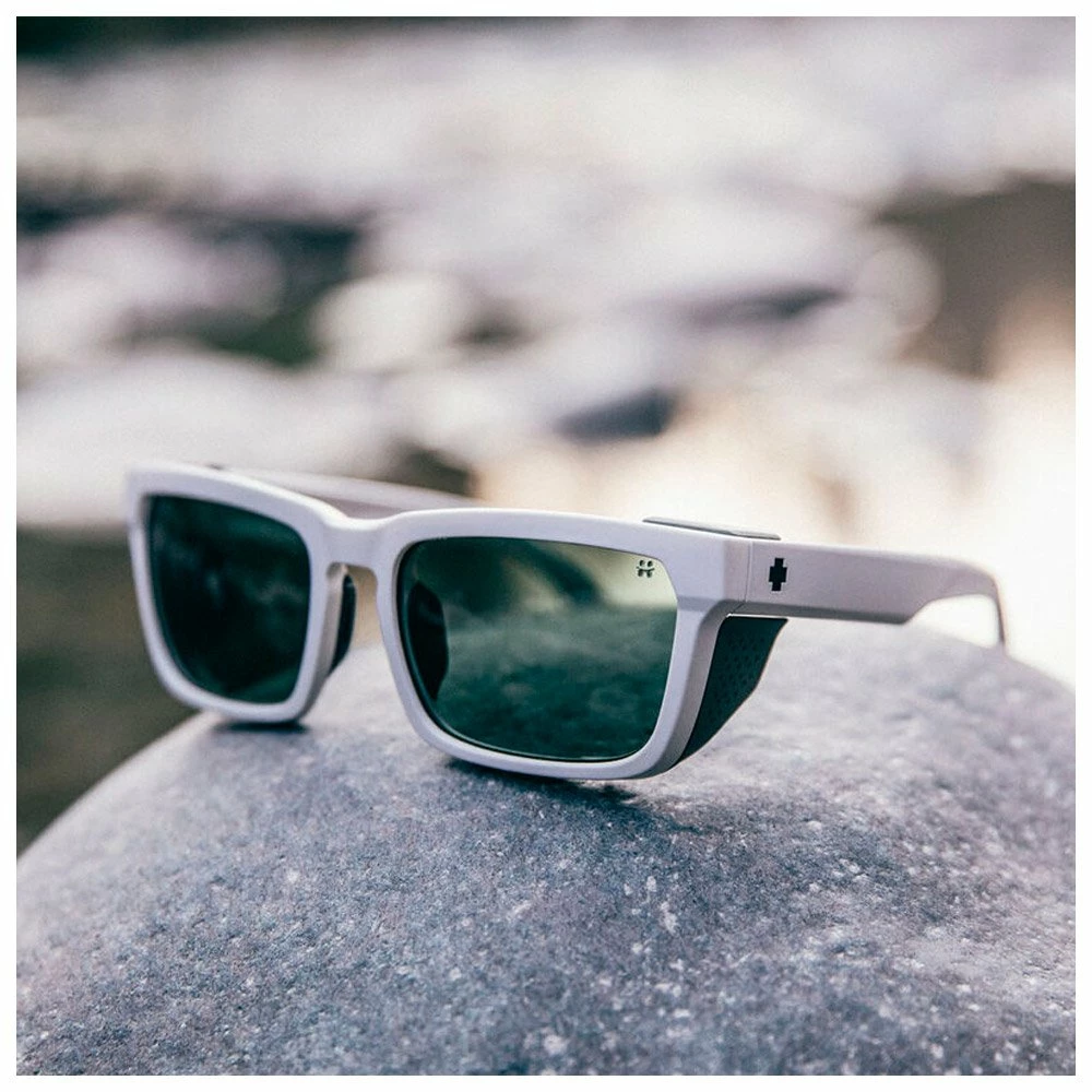 Lunettes De Soleil Spy Helm Tech Matte Vintage White Happy Gray Green 7 Lunettes De Soleil Spy Helm Tech Matte Vintage White Happy Gray Green – Image 5