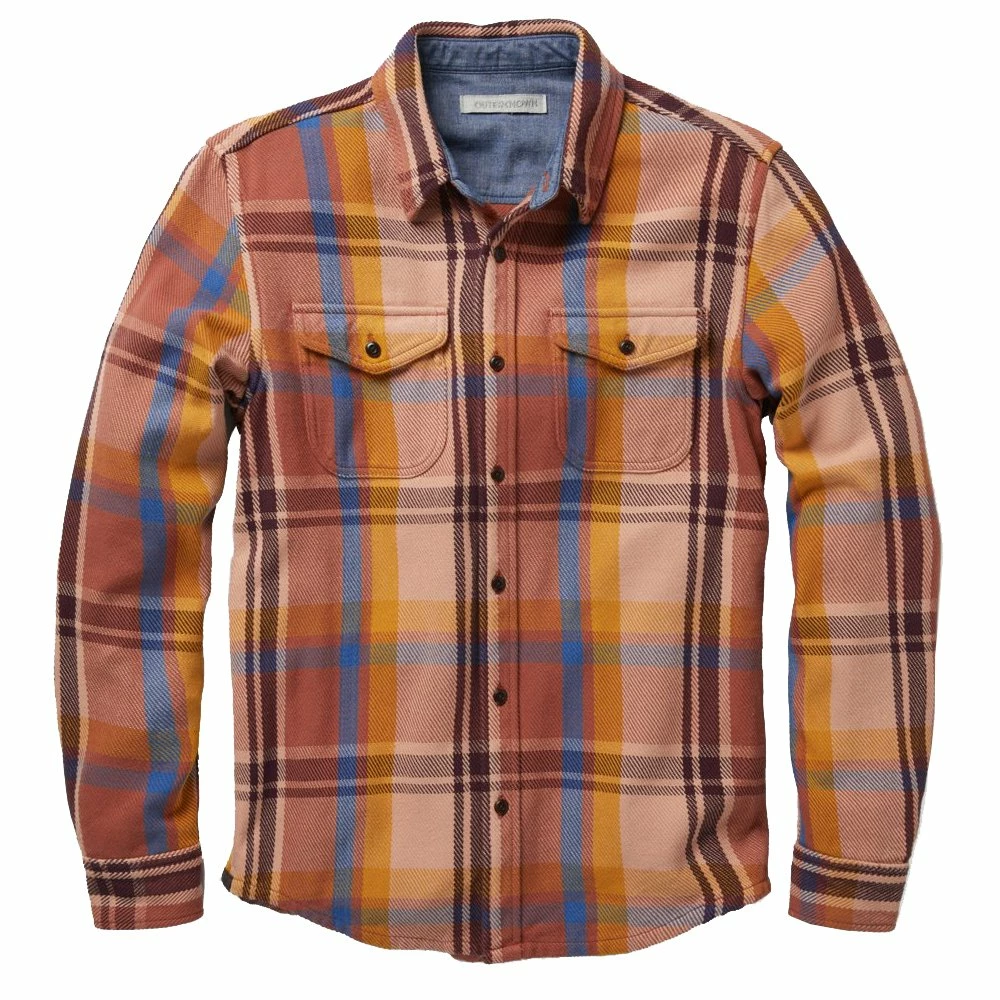 Chemise Outerknown Blanket Shirt Coral Max Plaid 3 Chemise Outerknown Blanket Shirt Coral Max Plaid