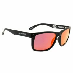 Lunettes De Soleil Mundaka Optic Pozz' Matte Black Smoke Black Red Revo Polarized