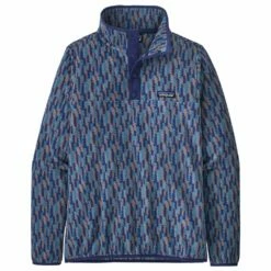 Pull Patagonia W's Micro D Snap-T P/O Climbing Trees Ikat Snd Blue