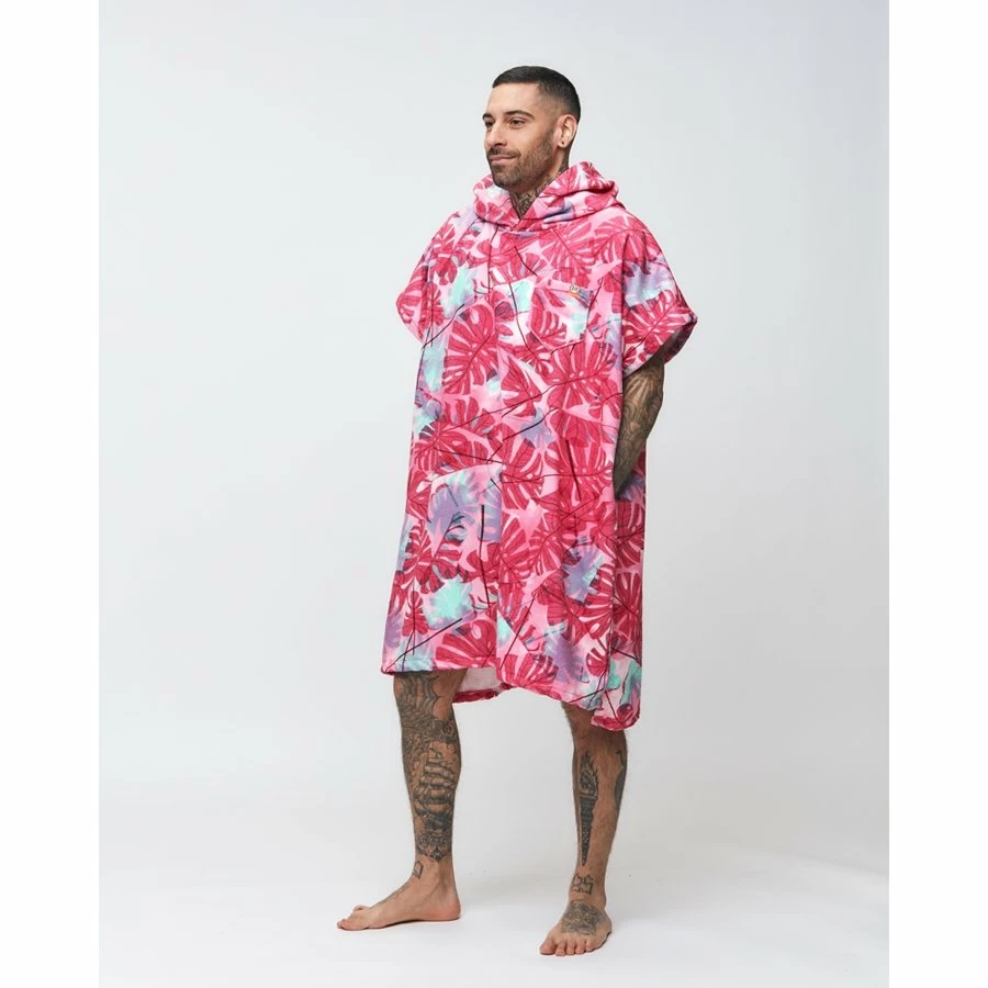 Poncho Surf After Essentials Big Leaves - Burnt Pink 6 Poncho Surf After Essentials Big Leaves - Burnt Pink – Image 4