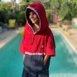 Poncho Surf Saint-Jacques Junior Saint Jacques - Duo Bordeaux/bleu