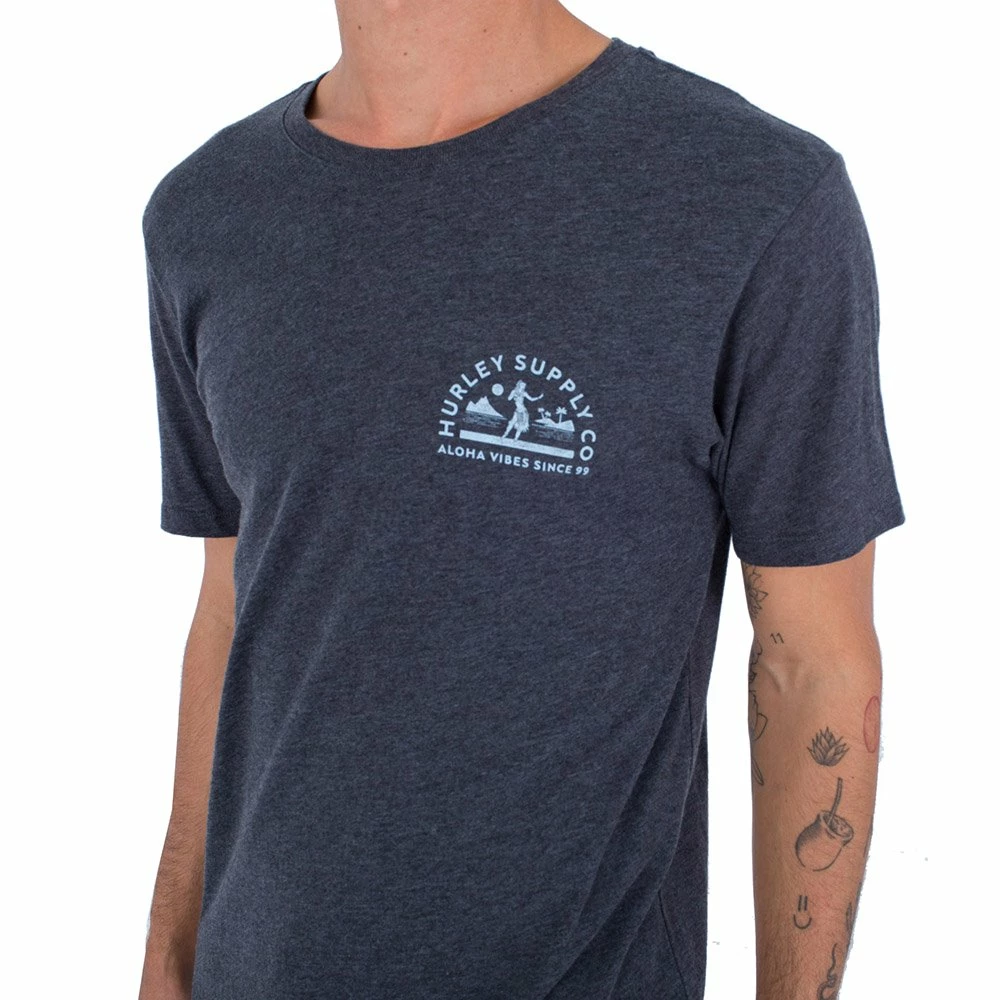 Tee-shirt Hurley Everyday Born To Hula Black Heather 5 Tee-shirt Hurley Everyday Born To Hula Black Heather – Image 3