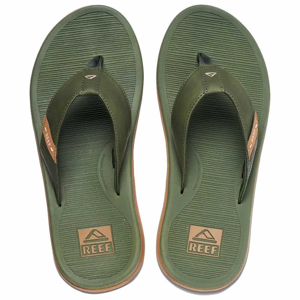 Tongs Reef Santa Ana Olive/Gum 3 Tongs Reef Santa Ana Olive/Gum