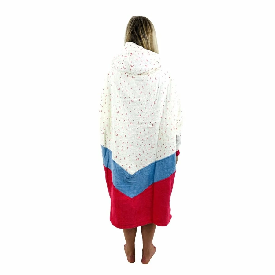 Poncho Surf All-In Manches Longues - Hangten Print / Raspery / Powder 4 Poncho Surf All-In Manches Longues - Hangten Print / Raspery / Powder – Image 2