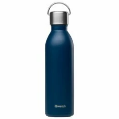 Gourde Qwetch Bouteille Isotherme Active 600ml Matt Bleu Marine