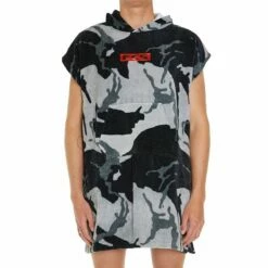 Poncho Surf Fcs Junior - Grey Camo / Black