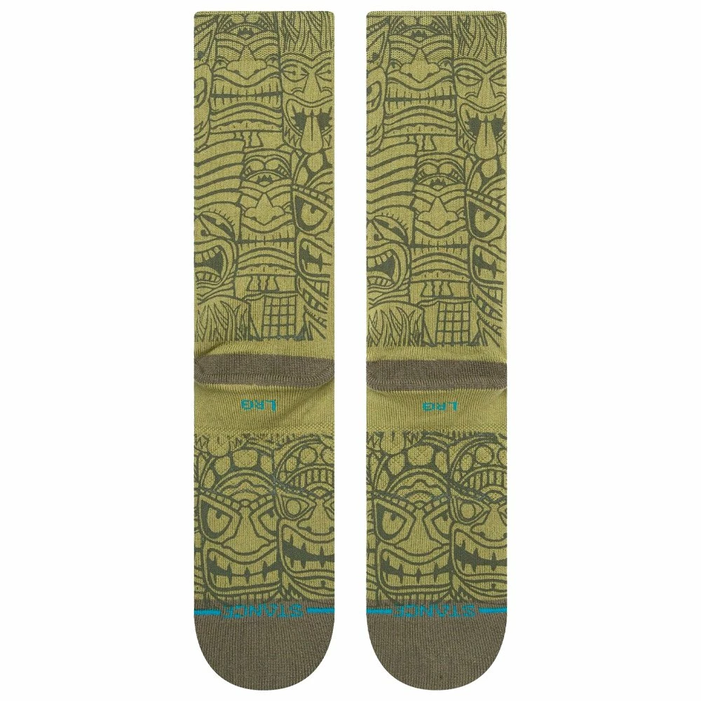 Chaussettes Stance Crew Sock Tiki Hut Green 4 Chaussettes Stance Crew Sock Tiki Hut Green – Image 2