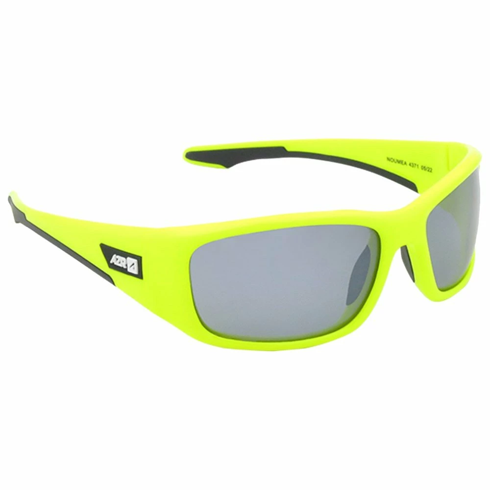 Lunettes De Soleil AZR Nouméa Jaune Fluo Gris Miroir Polarized 3 Lunettes De Soleil AZR Nouméa Jaune Fluo Gris Miroir Polarized