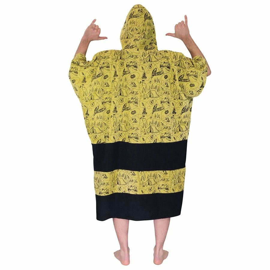 Poncho Surf All-In V Beach Crew - Camp Green/ Black Waffle 4 Poncho Surf All-In V Beach Crew - Camp Green/ Black Waffle – Image 2