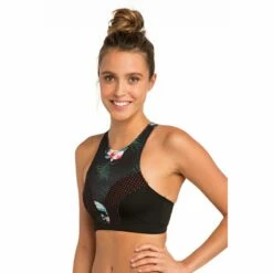 Maillot De Bain Rip Curl Brassière Néoprène G-Bomb Hi Neck Top - Coral