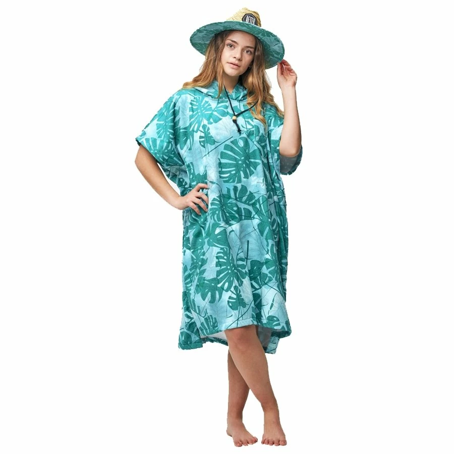 Poncho Surf After Essentials Big Leaves - Green 8 Poncho Surf After Essentials Big Leaves - Green – Image 6