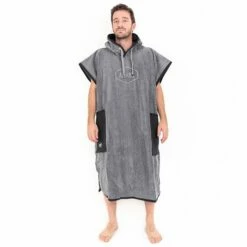 Poncho Surf All-In Classic Beach Crew - Charcoal / Black Waffle