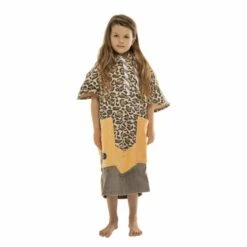 Poncho Surf All-In Junior J Crew - Leopard Beige