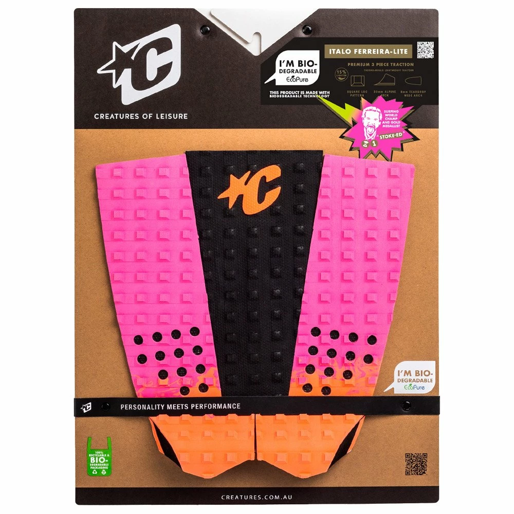 Pad Surf Creatures Italo Ferreira Lite Ecopure Fluro Red Fade Pink Black 5 Pad Surf Creatures Italo Ferreira Lite Ecopure Fluro Red Fade Pink Black – Image 3