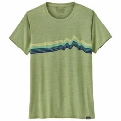 Tee-shirt Patagonia Cap Cool Daily Graphic Ridge Rise Stripe: Salvia Green X-Dye