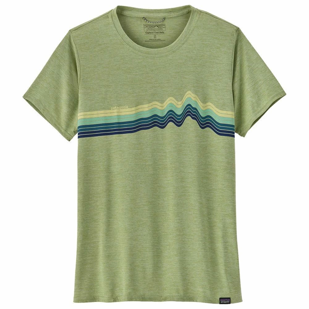 Tee-shirt Patagonia Cap Cool Daily Graphic Ridge Rise Stripe: Salvia Green X-Dye 3 Tee-shirt Patagonia Cap Cool Daily Graphic Ridge Rise Stripe: Salvia Green X-Dye