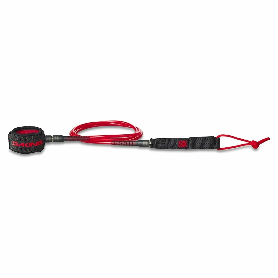 Leash Surf Dakine Leash John John Florence Kainui 1/4" - Red 3 Leash Surf Dakine Leash John John Florence Kainui 1/4" - Red