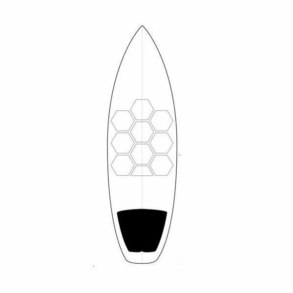 Pad Surf Rail Saver Pro Pad HexaTractRS Pro Board Grip & Tract- Surf Kite 3 Pad Surf Rail Saver Pro Pad HexaTractRS Pro Board Grip & Tract- Surf Kite