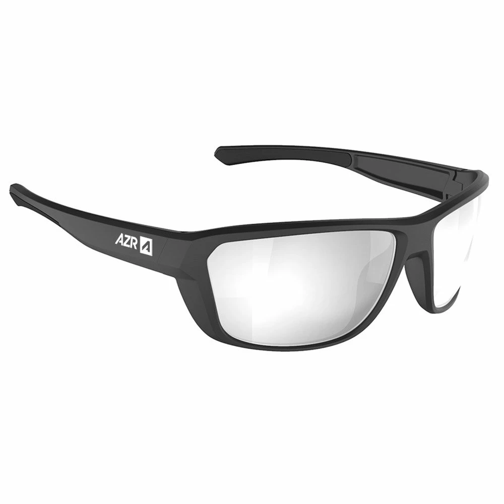 Lunettes De Soleil AZR Sport Noire Mate Gris Miroir 3 Lunettes De Soleil AZR Sport Noire Mate Gris Miroir