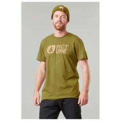 Tee-shirt Picture Basement Cork Army Green -Surfen Geschäft 67a7404c8538ae71942de29a0174d2d4177910b1 H23PICTTEH2264941 4