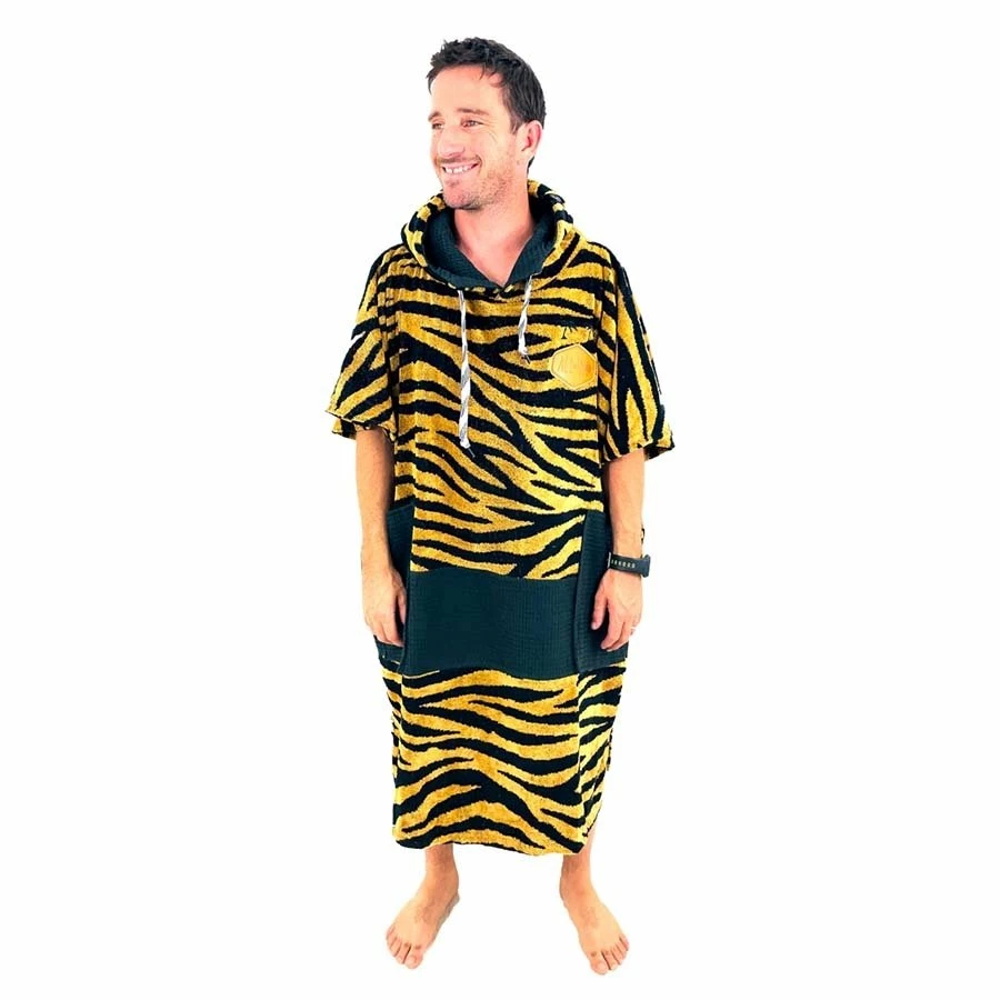 Poncho Surf All-In V Bumpy Jacquard - Zebra / Black 3 Poncho Surf All-In V Bumpy Jacquard - Zebra / Black