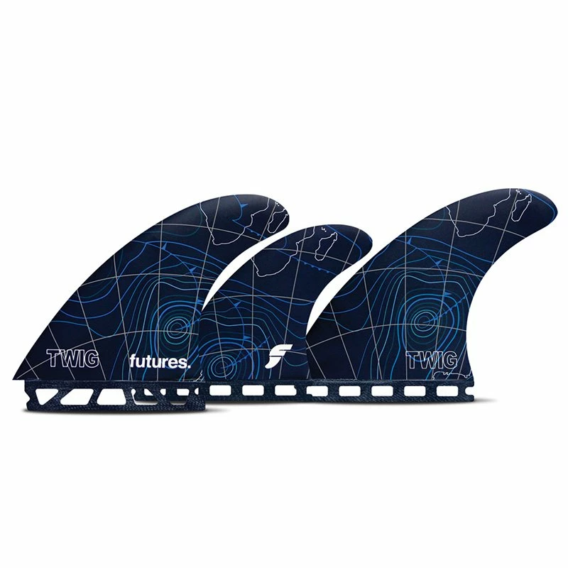 Ailerons Surf Futures Fins Twiggy - 5 Dérives 3 Ailerons Surf Futures Fins Twiggy - 5 Dérives