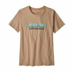 Tee-shirt Patagonia Pastel P-6 Logo Organic Crew Pampas Tan