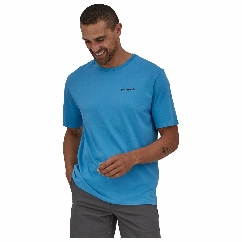 Tee-shirt Patagonia P-6 Mission Organic Anacapa Blue 5 Tee-shirt Patagonia P-6 Mission Organic Anacapa Blue – Image 3
