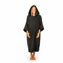 Poncho Surf Ride Engine Jedi Robe - Black