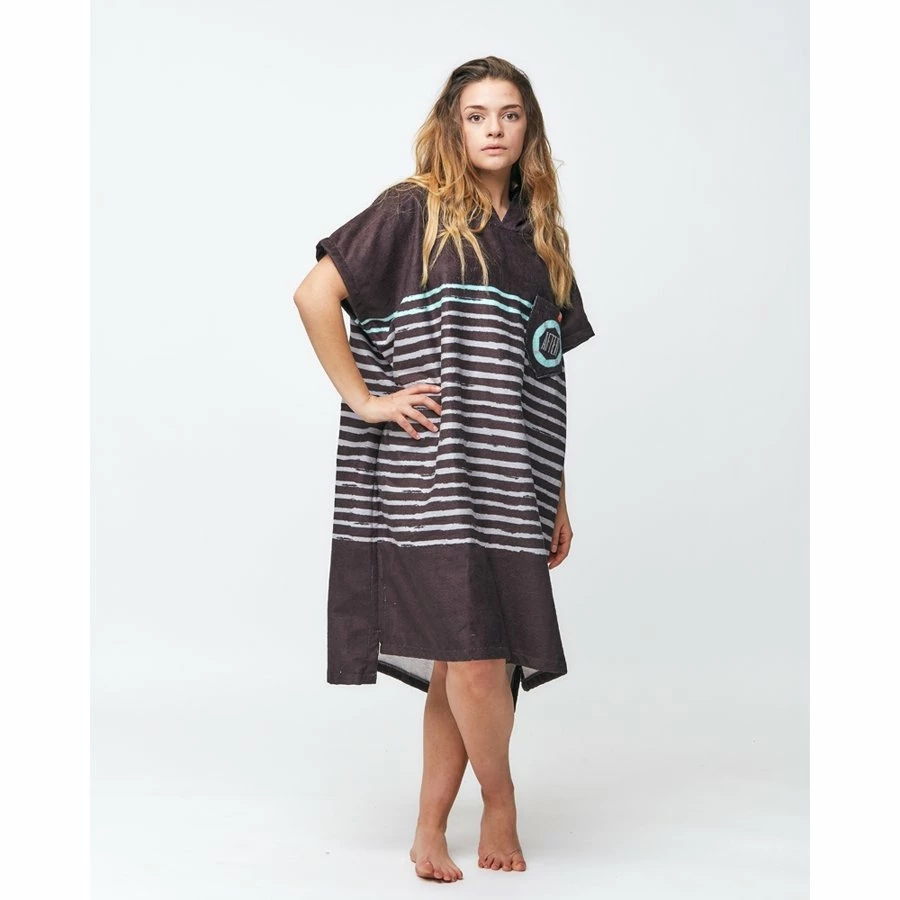 Poncho Surf After Essentials Sailor Stripes - Black 5 Poncho Surf After Essentials Sailor Stripes - Black – Image 3