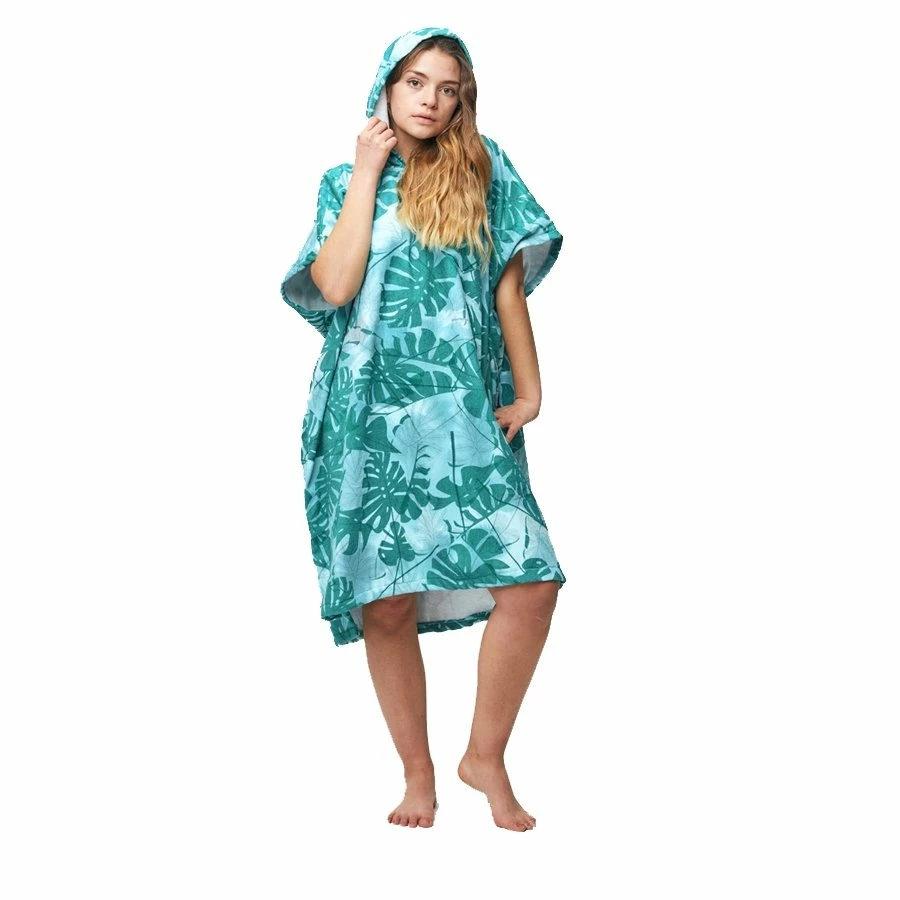 Poncho Surf After Essentials Big Leaves - Green 9 Poncho Surf After Essentials Big Leaves - Green – Image 7
