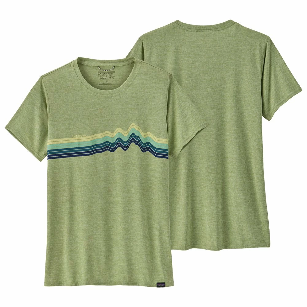 Tee-shirt Patagonia Cap Cool Daily Graphic Ridge Rise Stripe: Salvia Green X-Dye 5 Tee-shirt Patagonia Cap Cool Daily Graphic Ridge Rise Stripe: Salvia Green X-Dye – Image 3