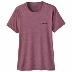 Tee-shirt Patagonia Capilene Cool Daily Graphic Shirt Waters Board Logo Evening Mauve X-Dye
