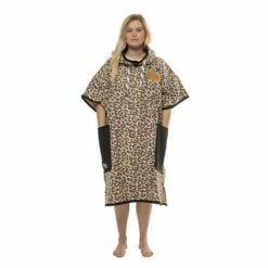 Poncho Surf All-In All In T Beach Crew - Leopard / Black Waffle