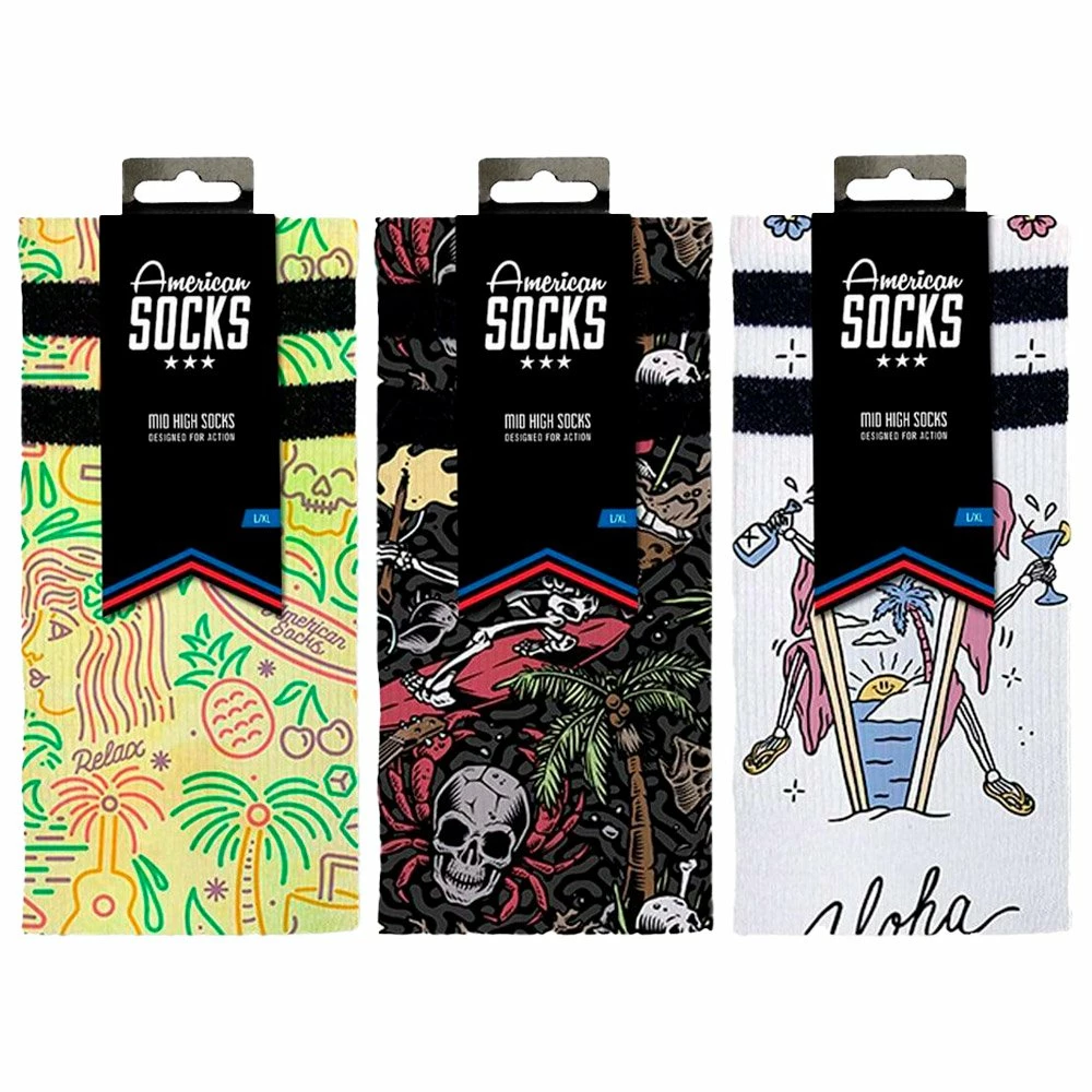 Chaussettes American Socks Giftbox Aloha 3 Chaussettes American Socks Giftbox Aloha