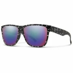 Lunettes De Soleil Smith Lowdown XL 2 Matte Black Marble Chromapop Polarized Violet Mirror