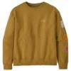 Pull Patagonia W's Clean Climb Badges Uprisal Crew Sweatshirt Cabin Gold