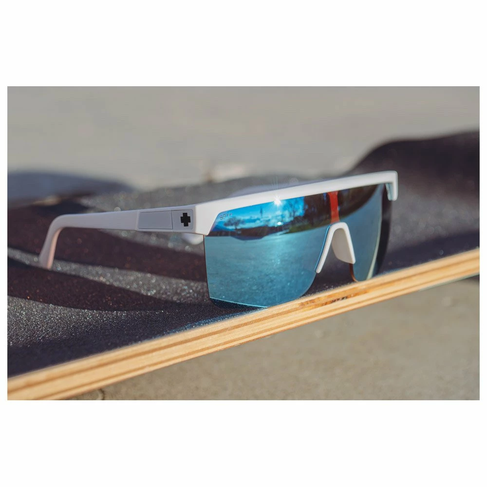 Lunettes De Soleil Spy Flynn 50/50 Matte White Happy Boost Bronze Polar Ice Blue Spectra Mirror 9 Lunettes De Soleil Spy Flynn 50/50 Matte White Happy Boost Bronze Polar Ice Blue Spectra Mirror – Image 7