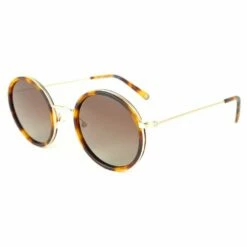 Lunettes De Soleil Binocle Eyewear Amsterdam Shiny Gold Tortoise Gradient Grey Polarized