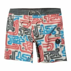 Boardshort Vissla Boys More Mate Less Hate 17" - Bone