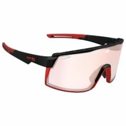 Lunettes De Soleil AZR Sprint Noire Mate Rouge Irisé Rouge Photochromique